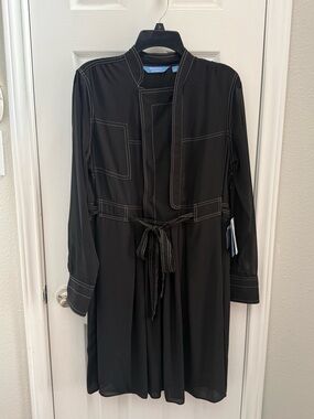 Simply Vera Vera Wang Black Dress with White Topstitching